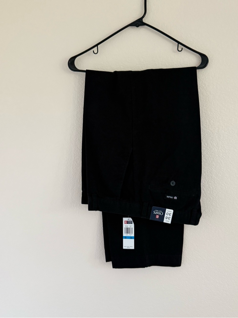Chaps Black Men's Dress Pants - Straight Leg